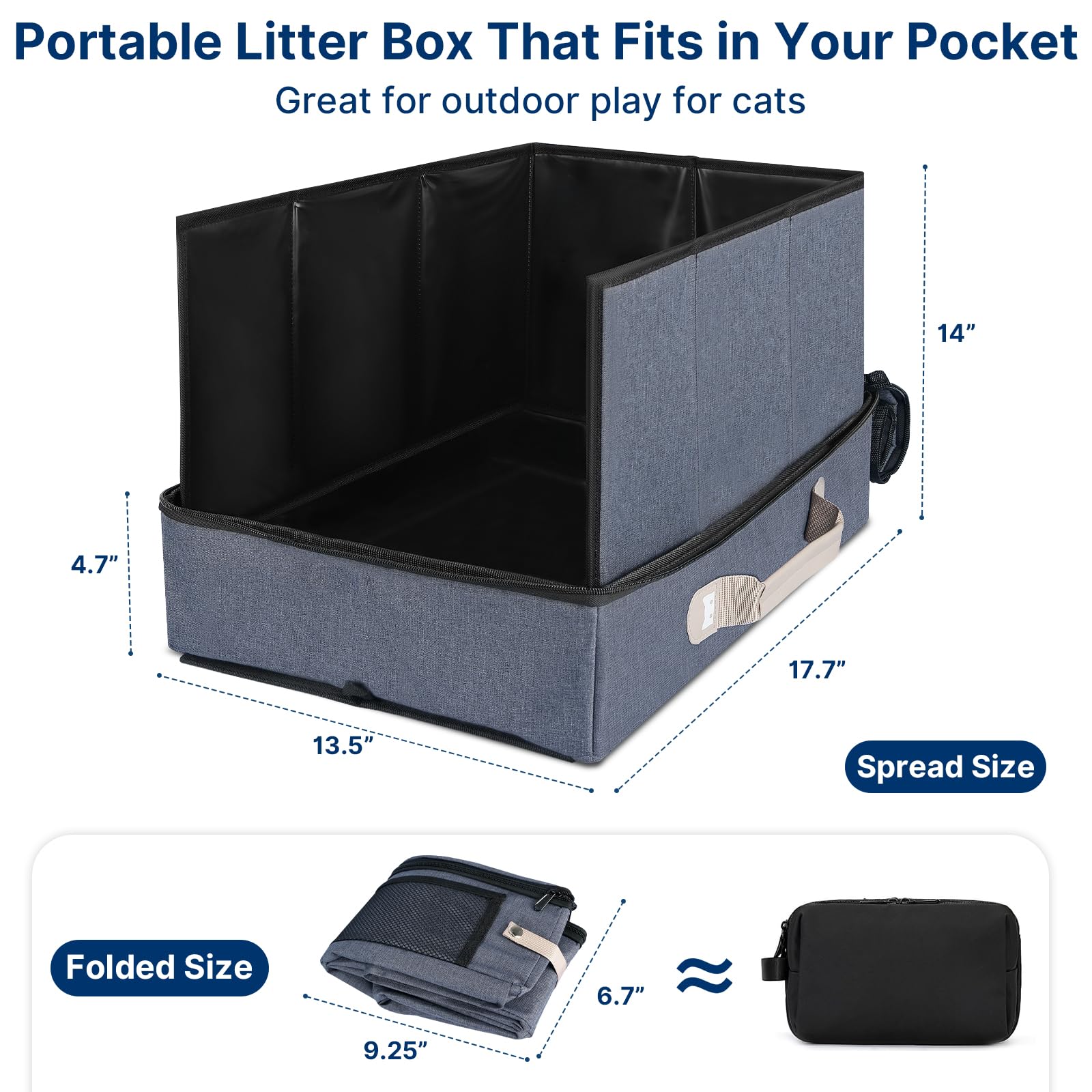 Spacious interior of the Paw Libero travel litter box for adult cats during travel