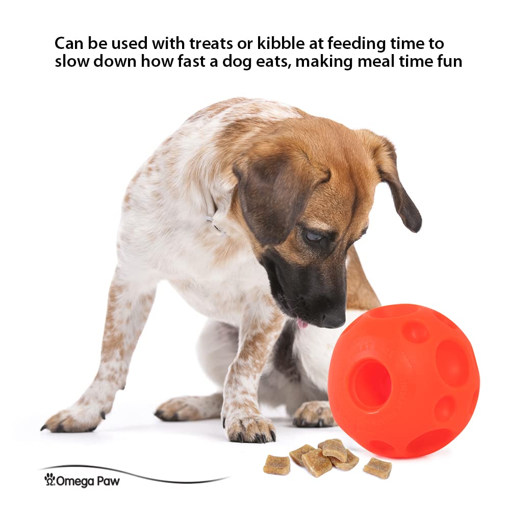 PAW PRINT Omega Paw Tricky Treat Ball Large dog playing to earn treats.