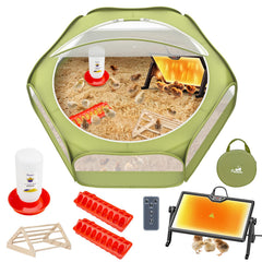 Pawaboo 6-in-1 chicken brooder box setup, complete starter kit for home chicks