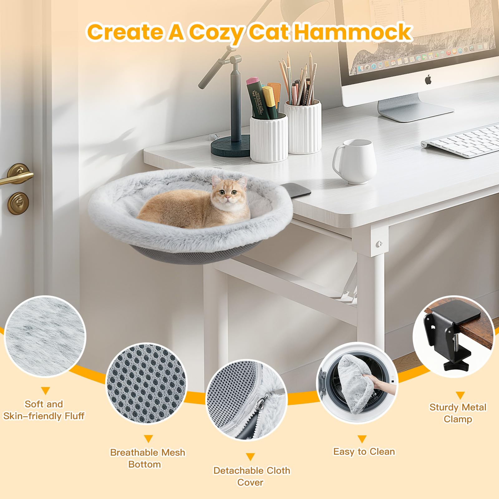 Pawaboo Desk Bed clamp protects table edges with padding