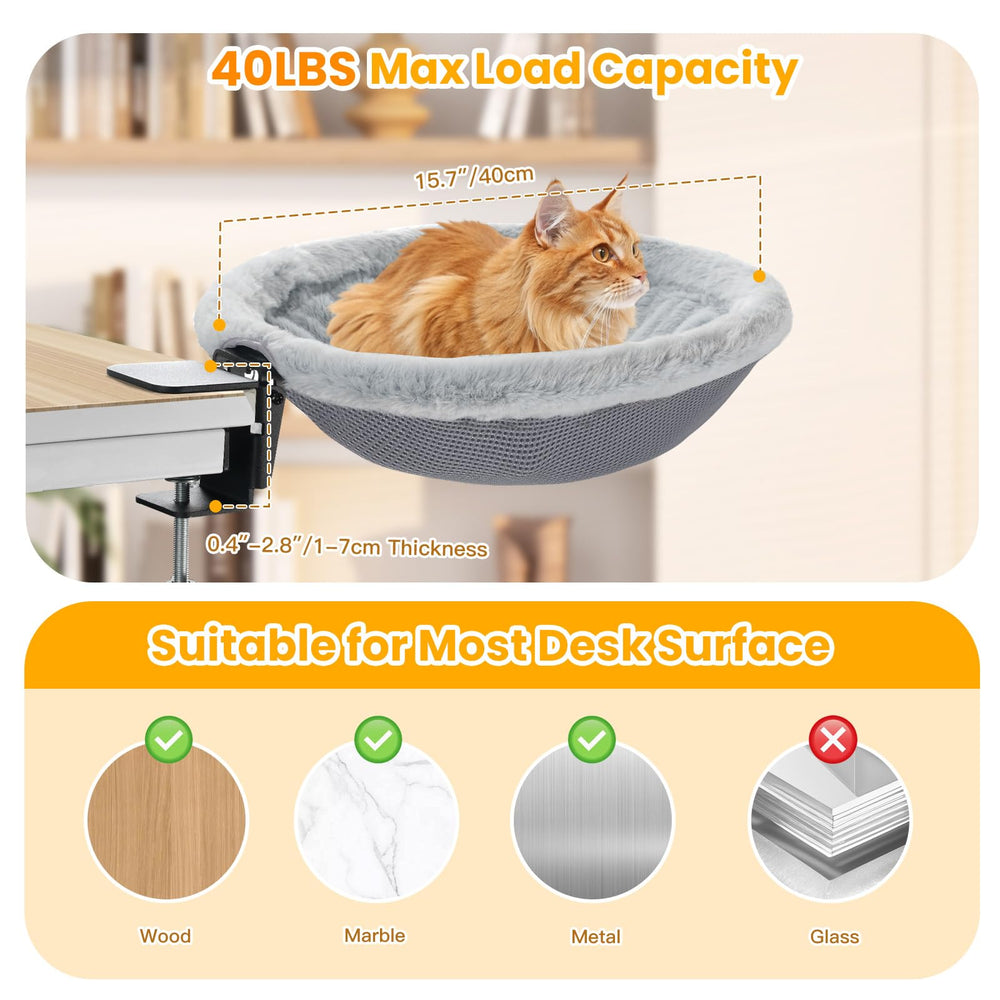 Pawaboo Bed measures 19 x 16 x 6 inches for many cats