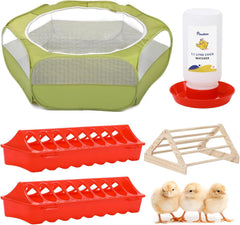 Pawaboo chick brooder box front view showing safe, compact habitat.