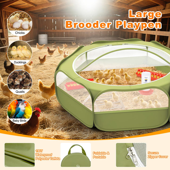 Pawaboo chick brooder heating plate with remote control for adjustable warmth