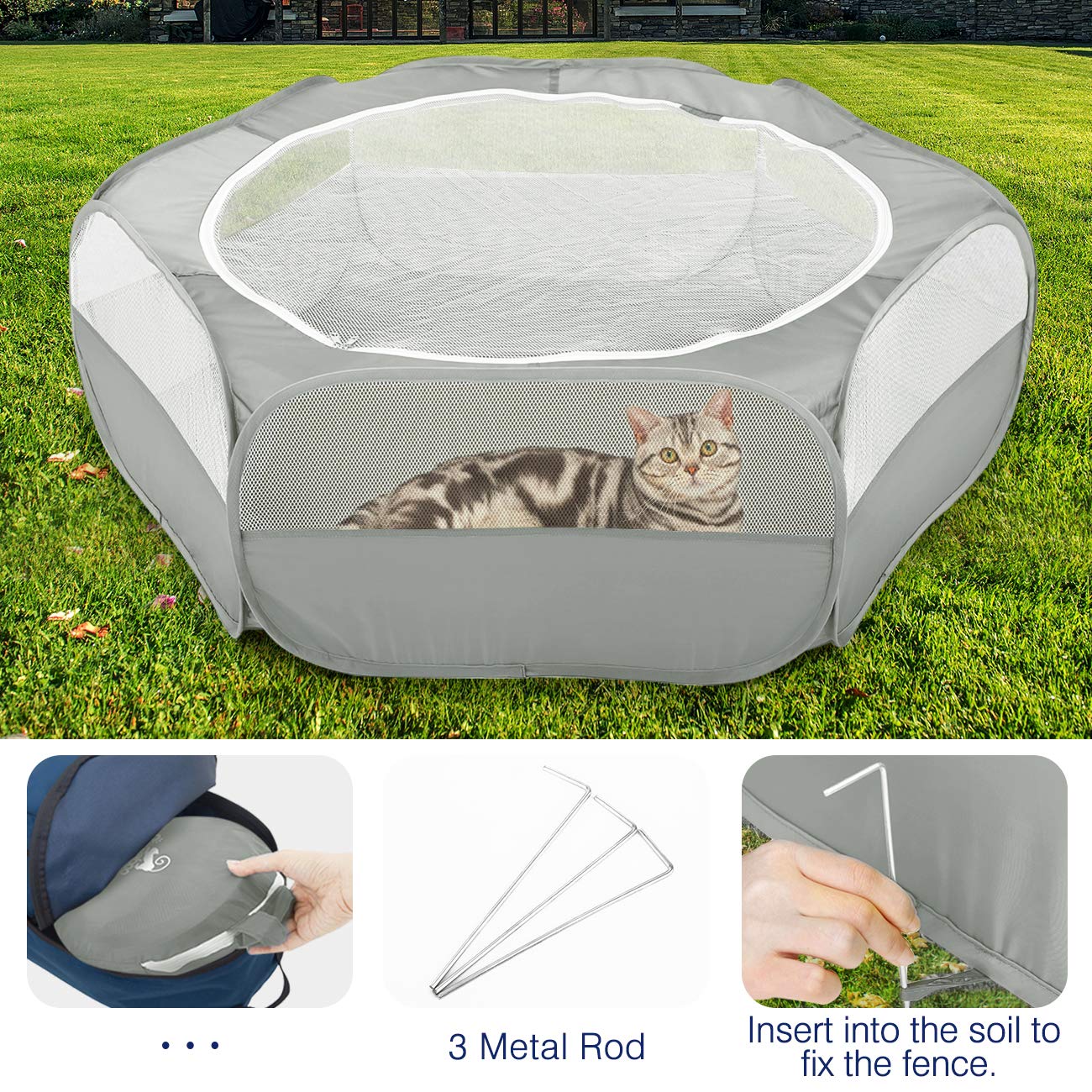 Pawaboo chick brooder pen with ground pegs for stability