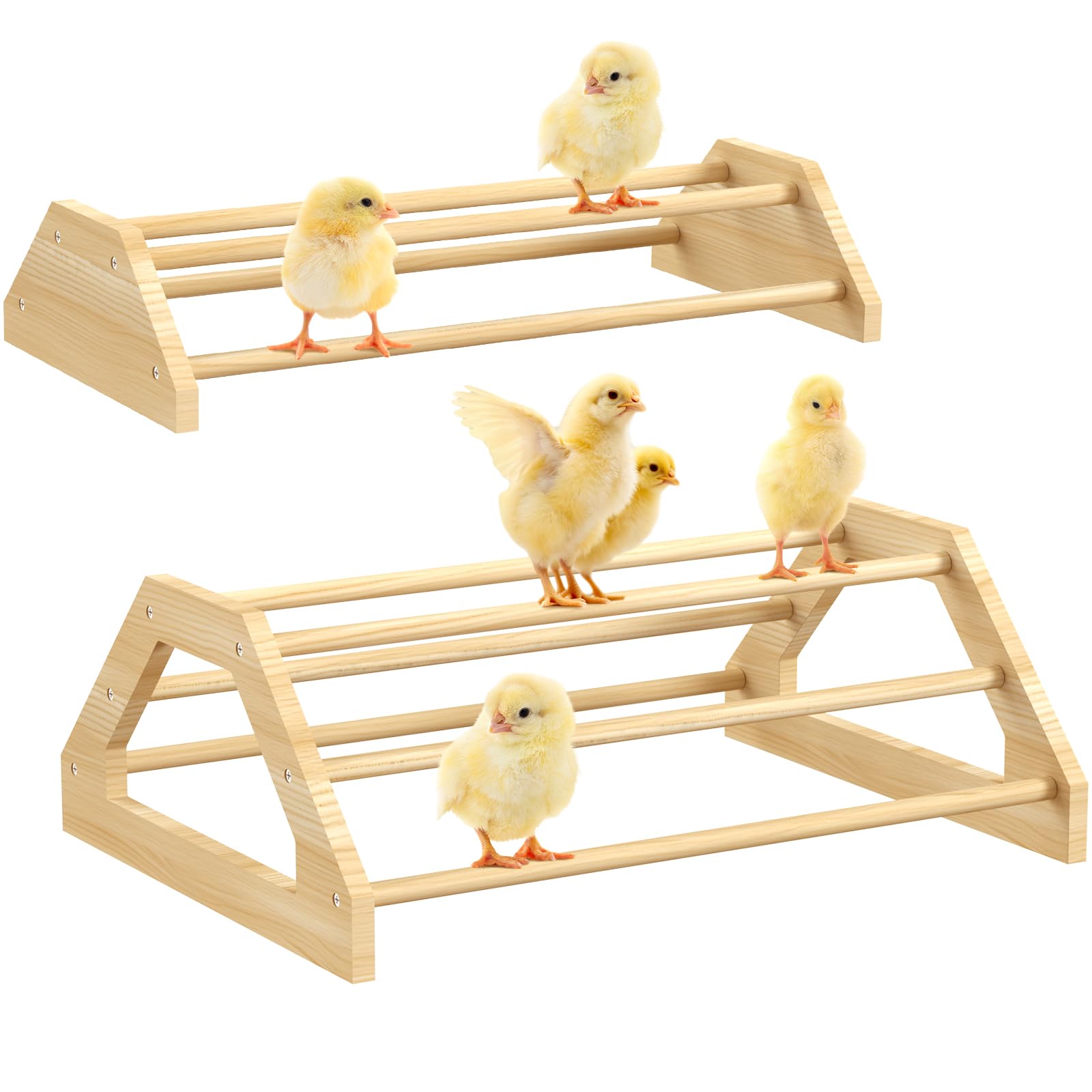 Pawaboo Chick Perch Large – sturdy wooden roost for growing chicks and ducks