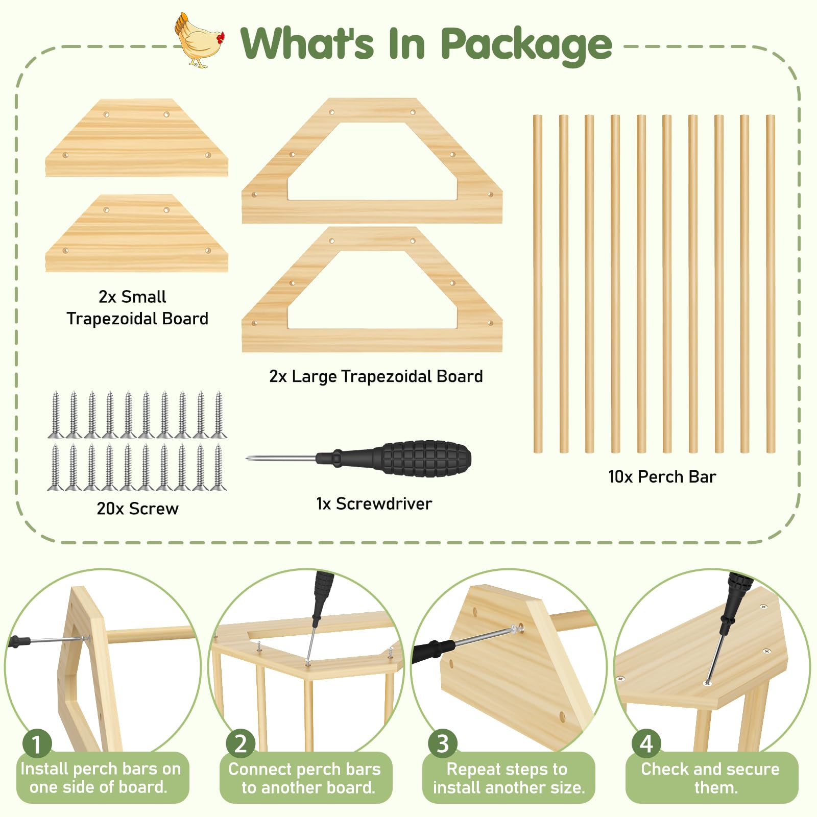 Pawaboo Chicks Perching Use – encourages exploration and exercise