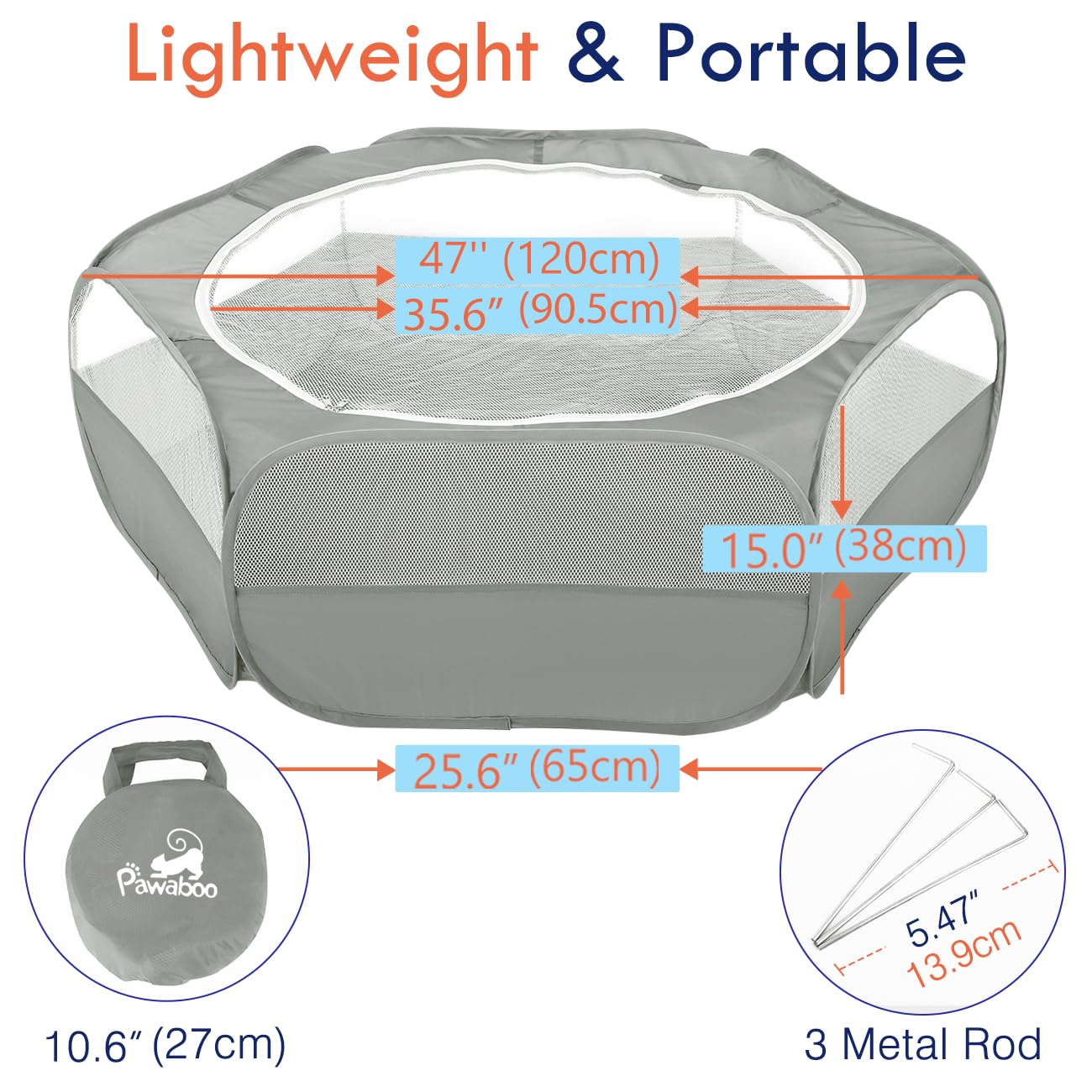 Pawaboo compact folded-design for storage