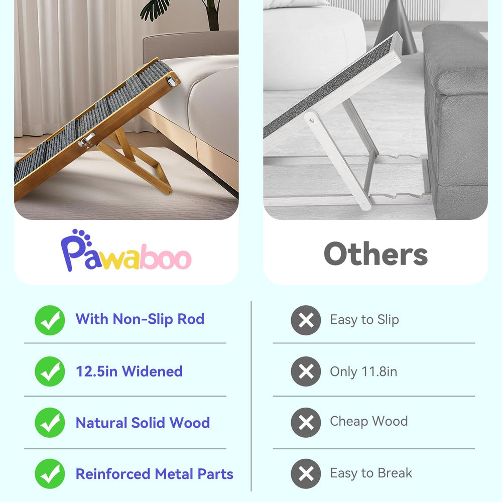 Pawaboo adjustable ramp supports injured or senior pets