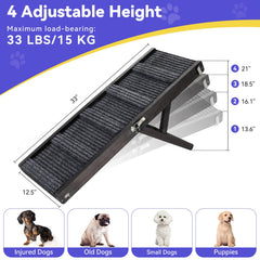 Pawaboo dog ramp folded compactly for storage under furniture.