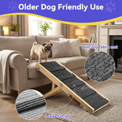 Pawaboo dog ramp at 16.1 inches height for steps.
