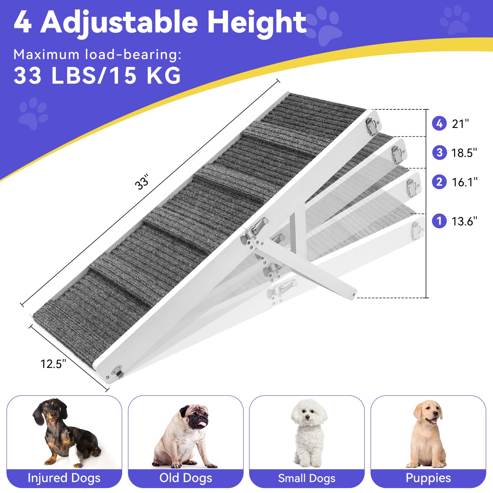 Pawaboo ramp with wide legs for improved balance during climbs.