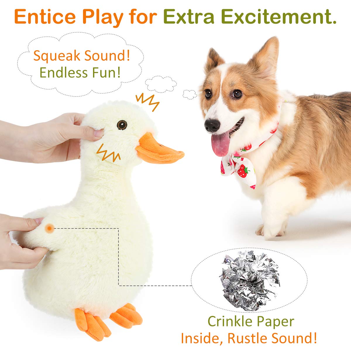 Pawaboo duck wings with crinkle paper for interactive sounds