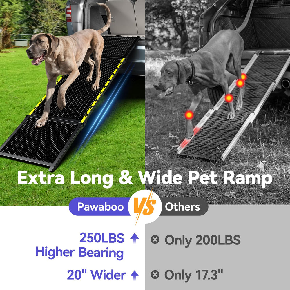 Pawaboo extra-wide dog ramp provides stability for large dogs
