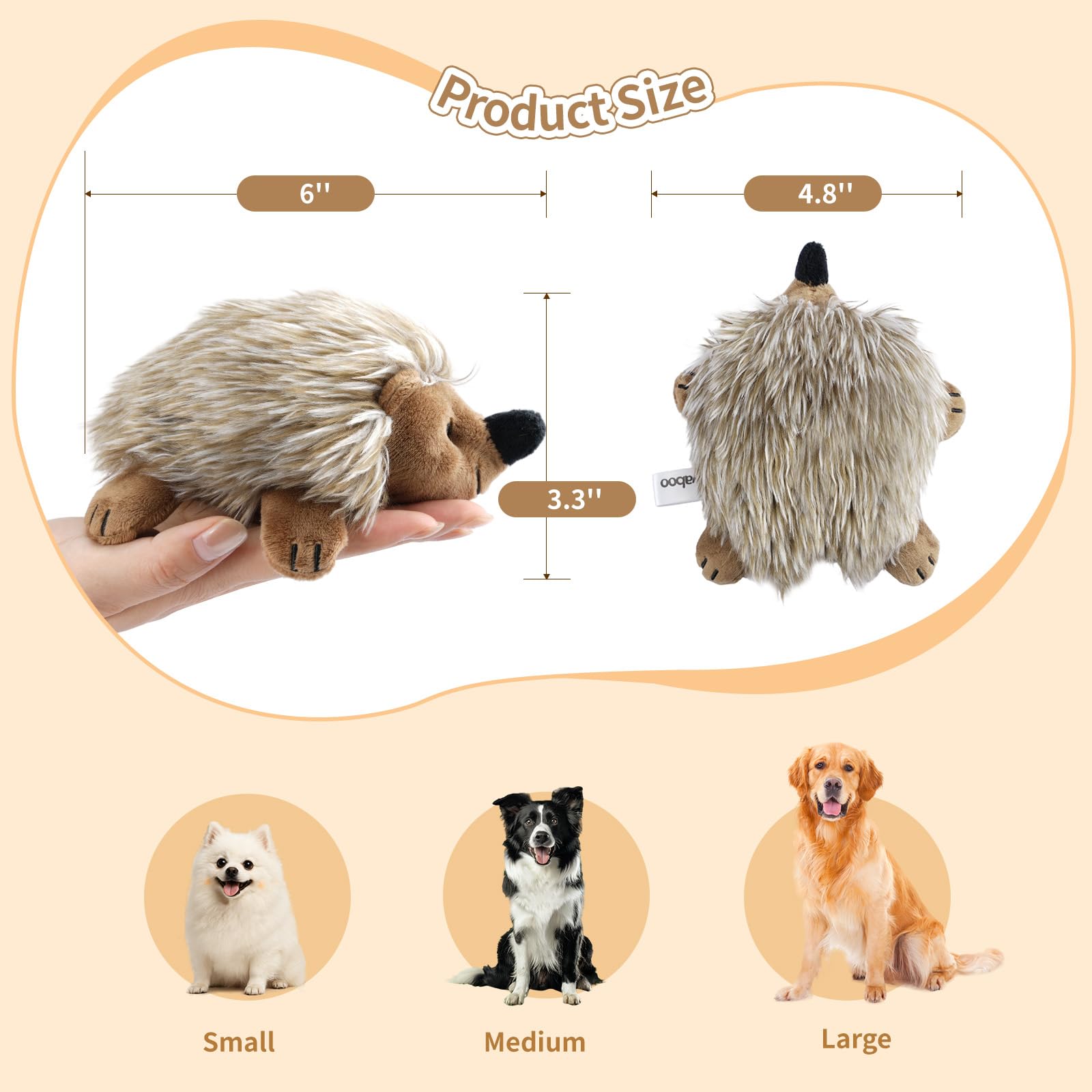 Pawaboo Hedgehog Toy easy to clean and washable design