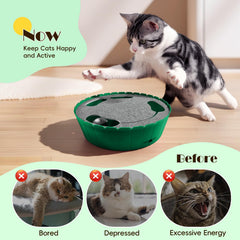 Pawaboo interactive cat toy with running mouse, angle 3, enhances puzzle-like engagement for curious cats.