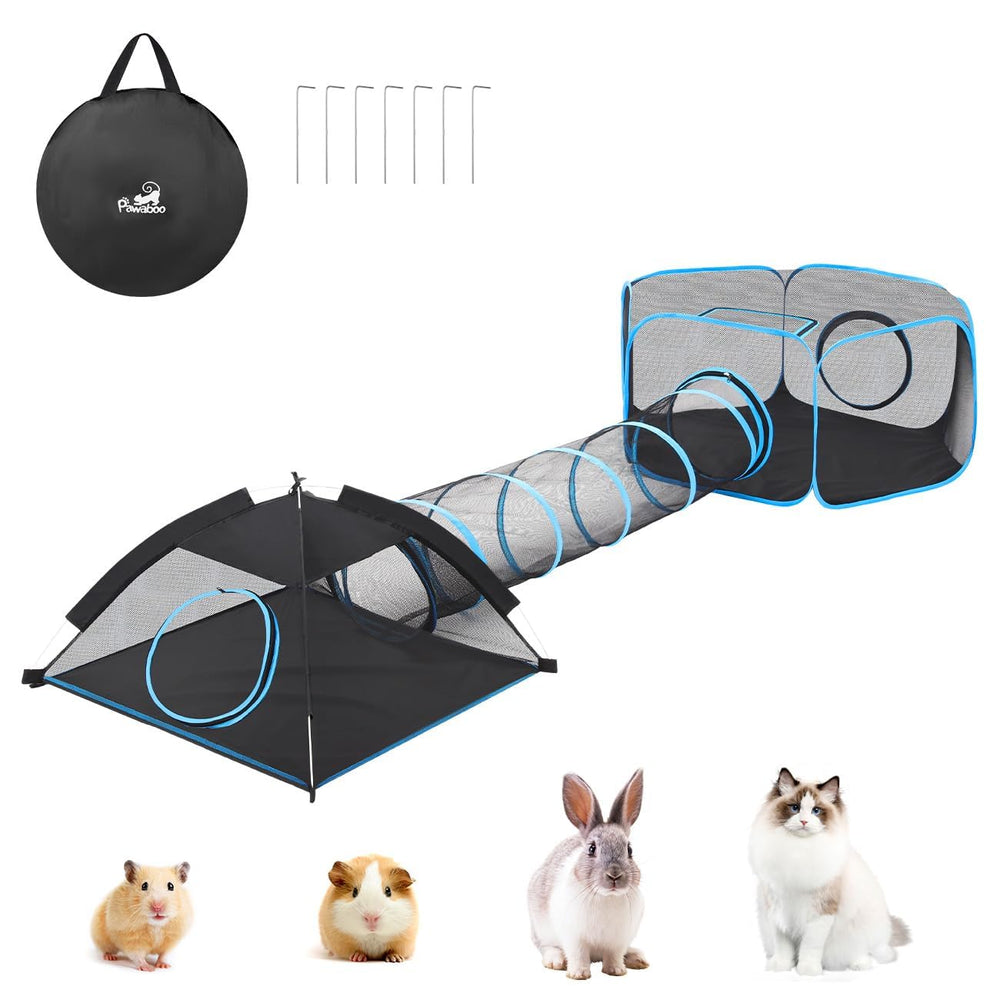 Pawaboo outdoor cat enclosure folding design stores compactly when not in use