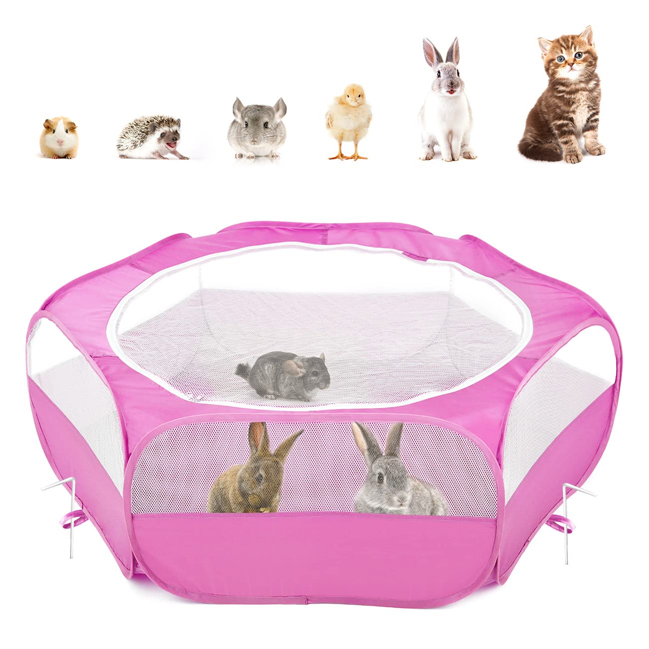 Pawaboo outdoor playpen with chick pen keeps chicks safe and contained.