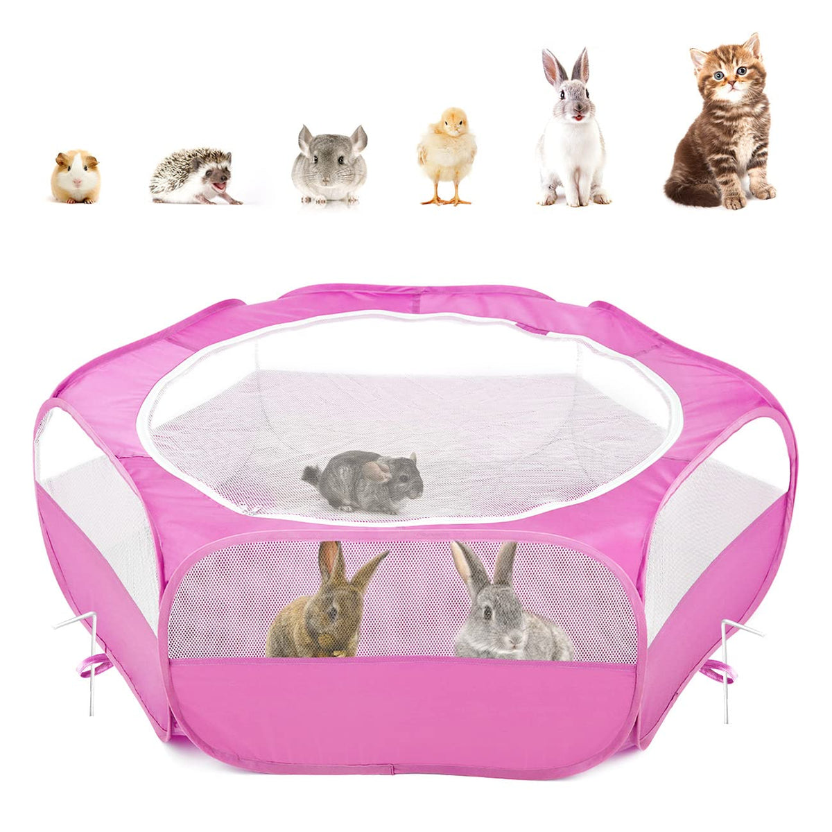 Pawaboo outdoor playpen with chick pen keeps chicks safe and contained.