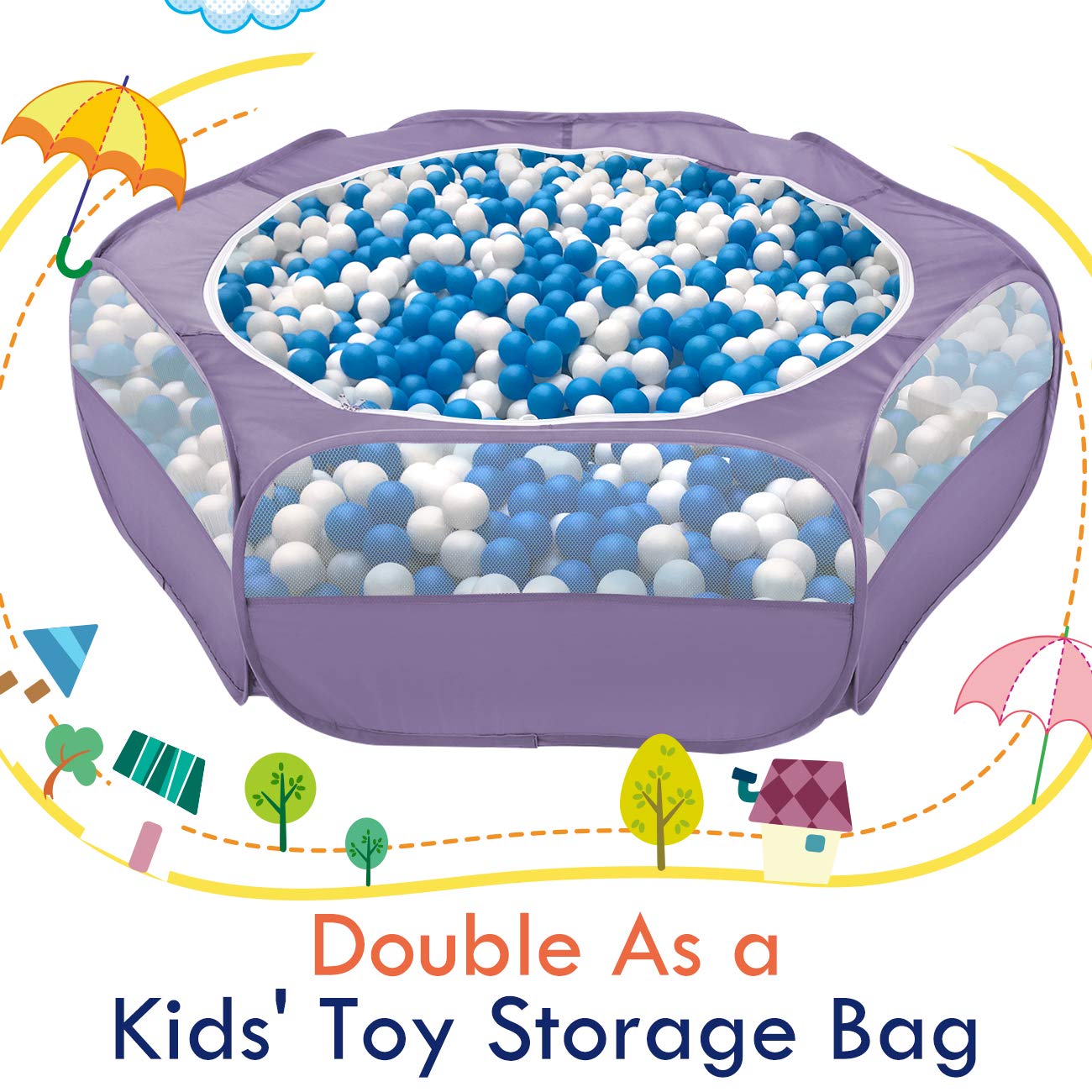 Pawaboo playpen purple color adds a cheerful look to any setup.