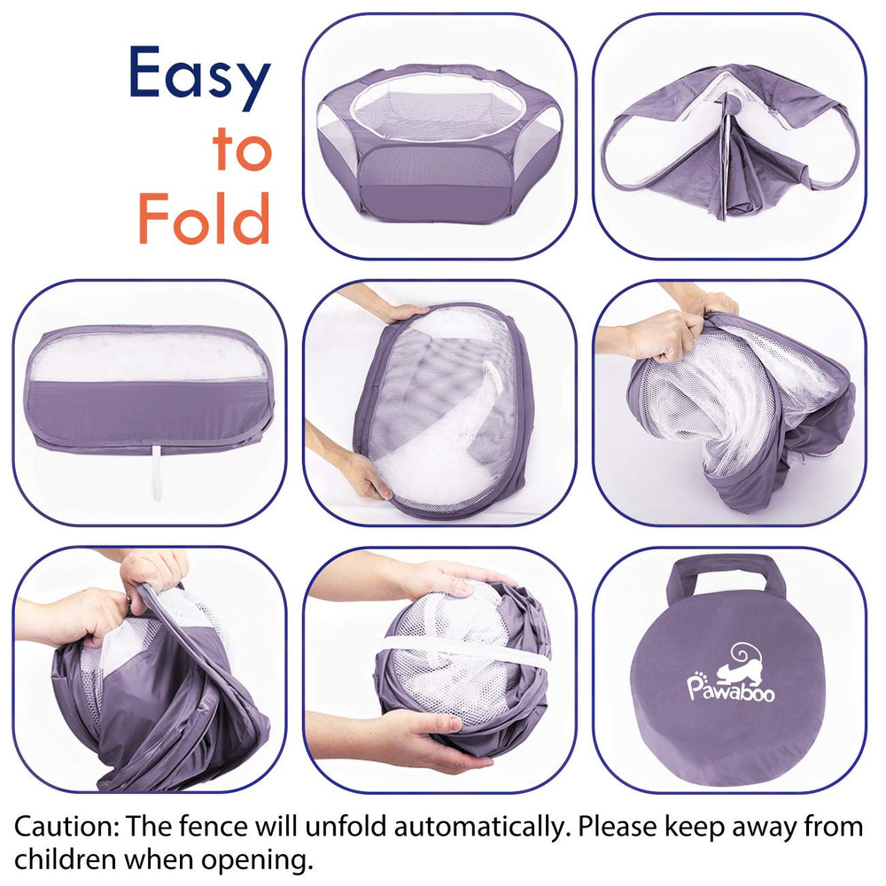 Pawaboo playpen waterproof bottom protects floors during play.