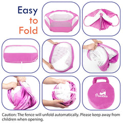 Pawaboo playpen bottom shows waterproof design protects floors.