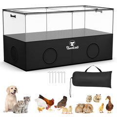 Pawaboo small animal playpen frame with fiberglass supports ensures sturdy setup