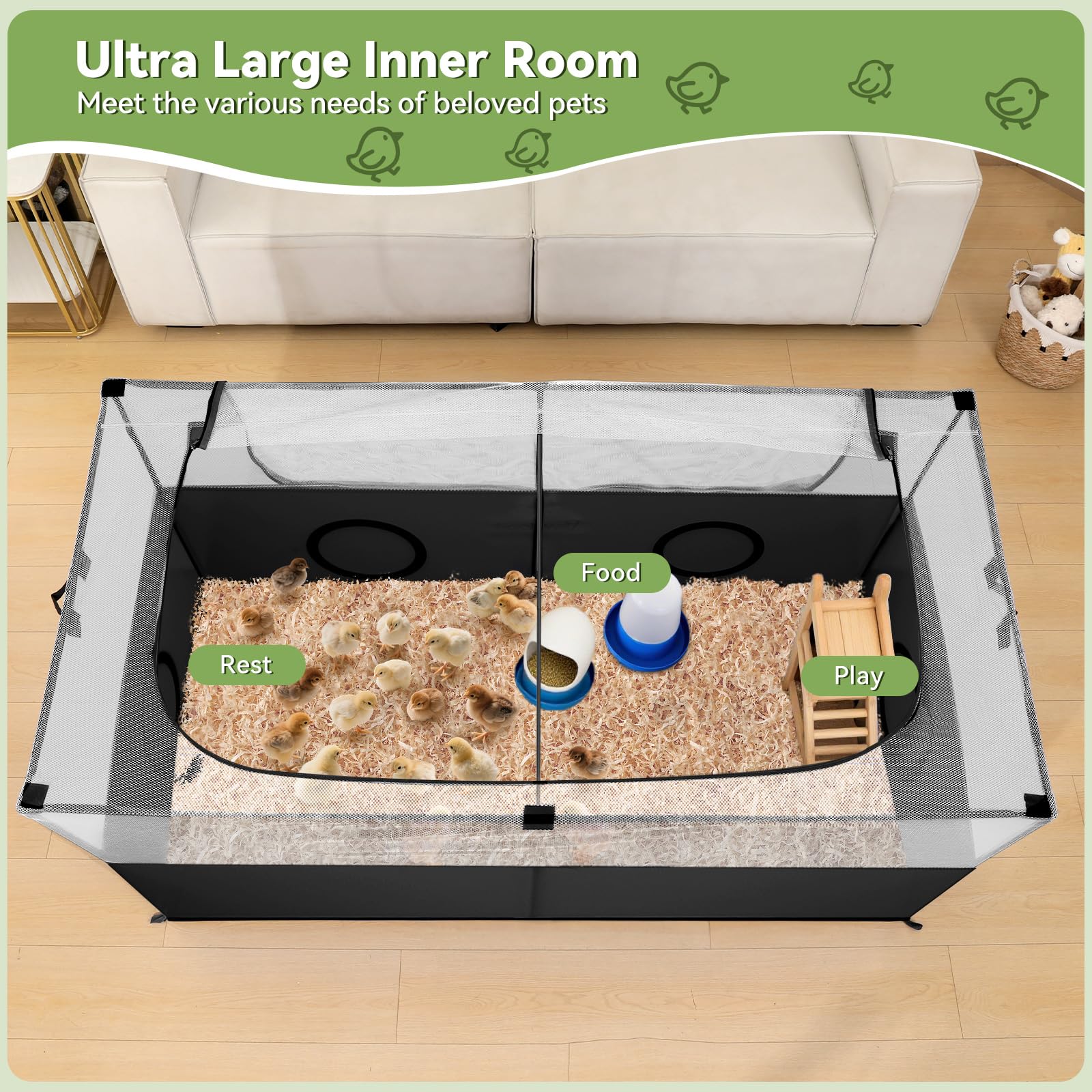 Pawaboo playpen top mesh shows breathable design for easy pet observation
