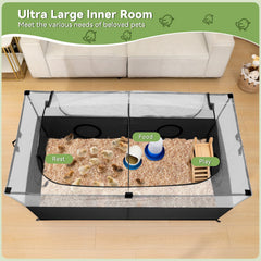 Pawaboo playpen top mesh shows breathable design for easy pet observation
