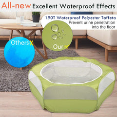Pawaboo foldable playpen in folded form demonstrates portability and compact storage.
