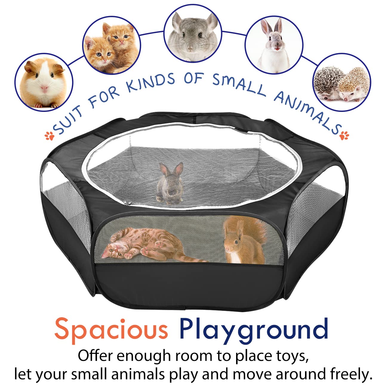 Pawaboo playpen includes ground pegs for stable outdoor setup.