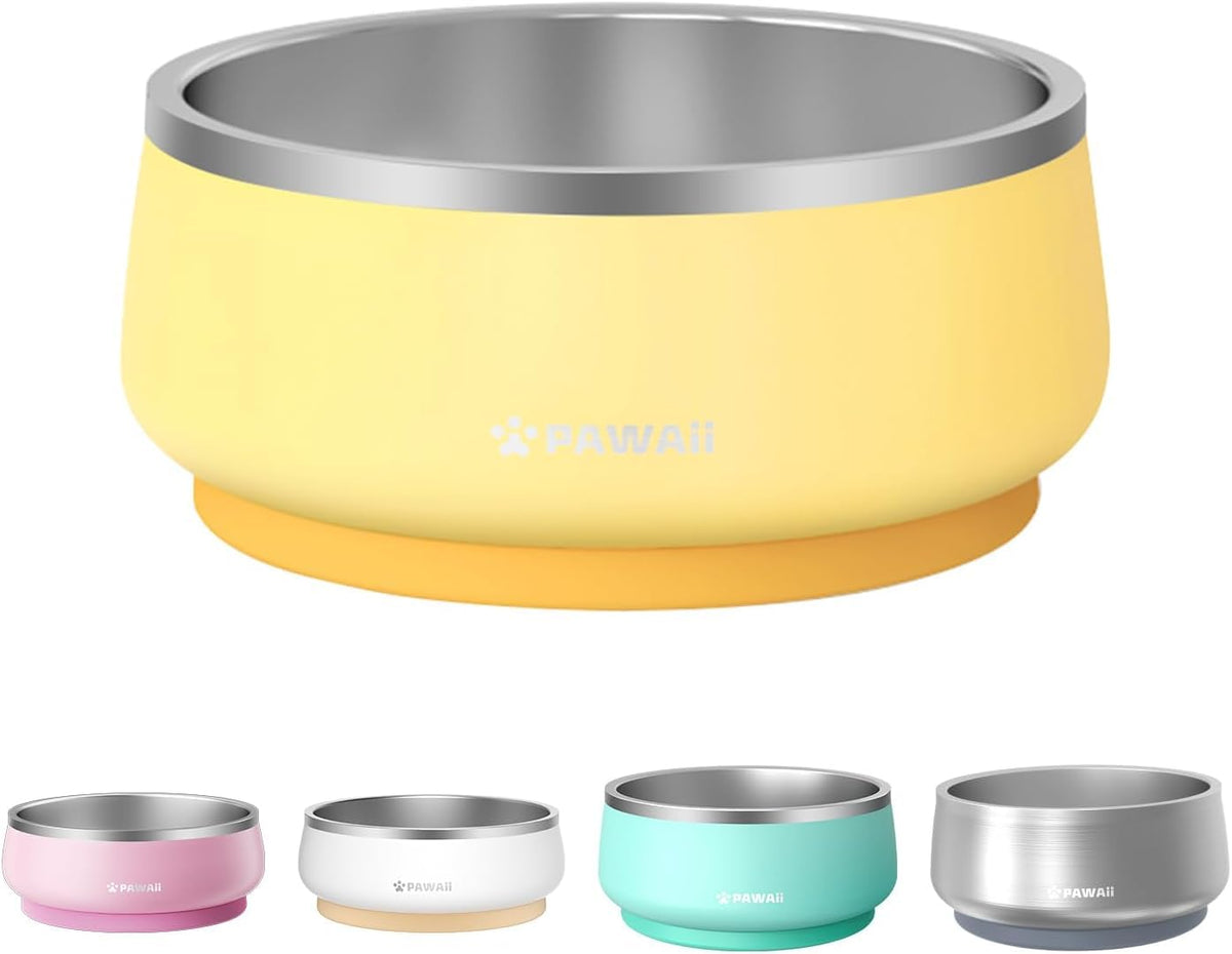 Pawaii dog bowl 34oz double-wall stainless for lasting use