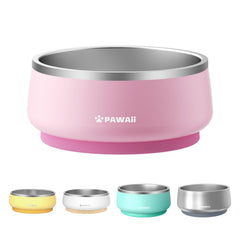 Pawaii dog bowl double-wall stainless steel keeps meals cool and reduces condensation.