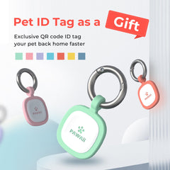 Pawaii dog bowl includes ID tag for quick pet identification.