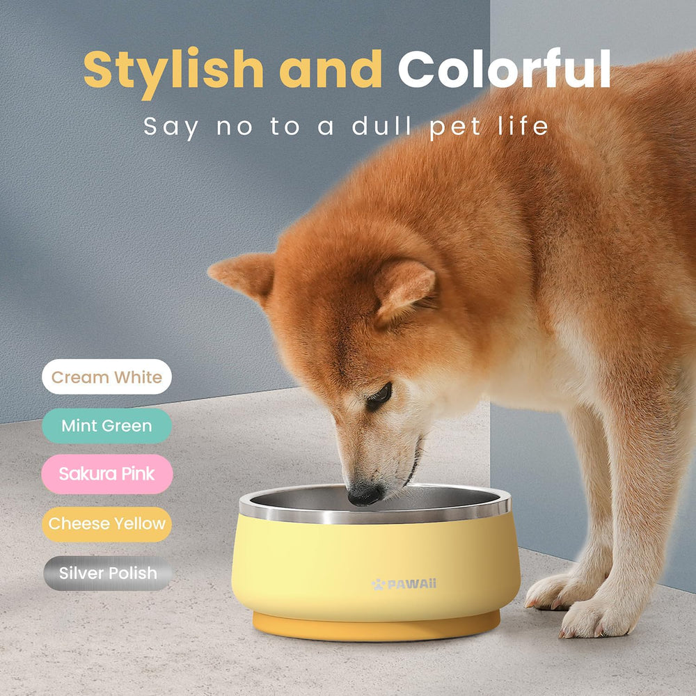 Pawaii dog bowl suited for indoor and outdoor use