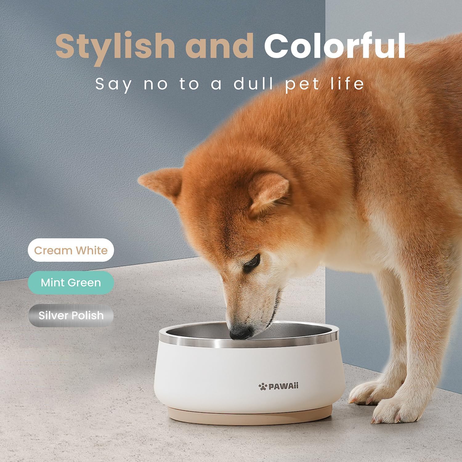 Pawaii insulated bowl for indoor or outdoor use for water or food.