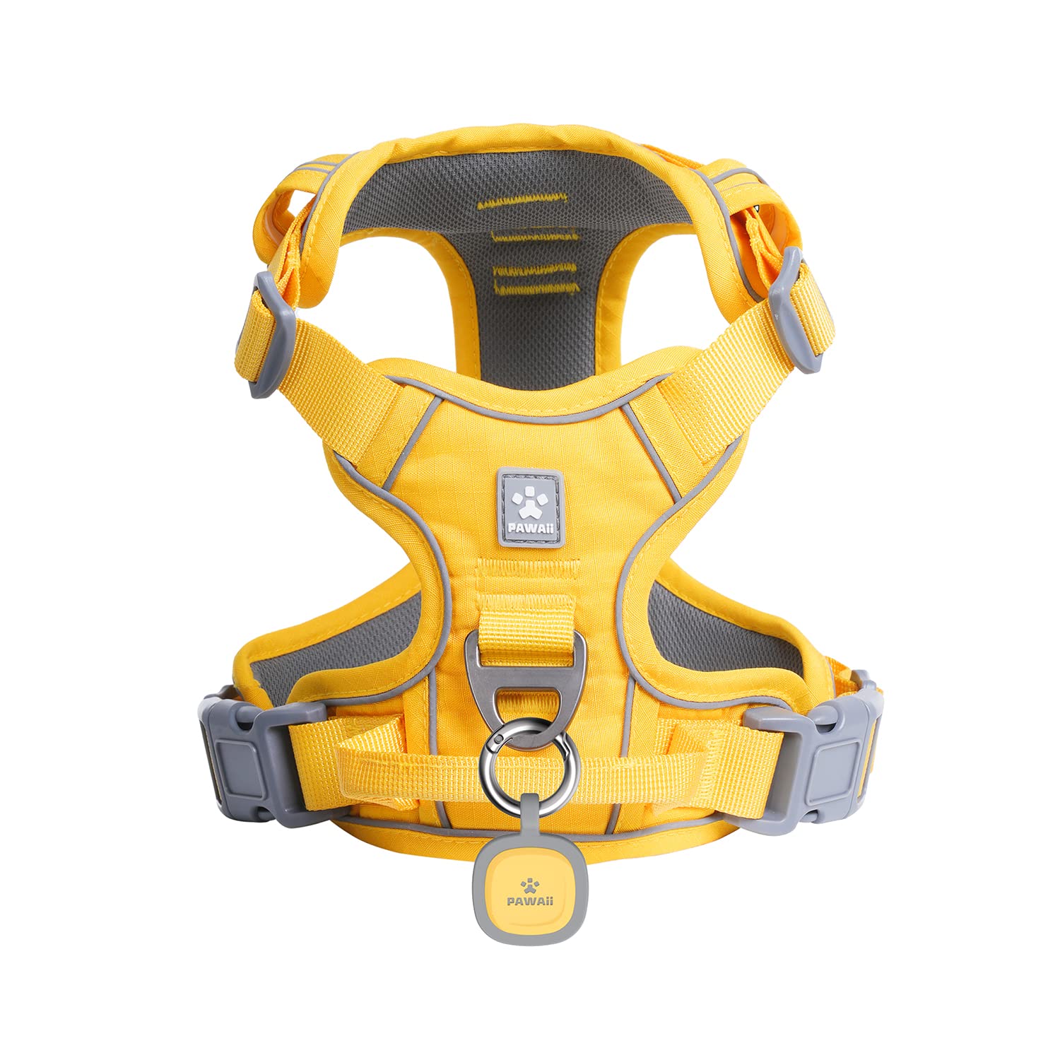 Pawaii No Pull harness front view with front O-ring for control