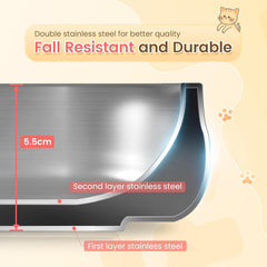 Pawaii bowl features non-slip rubber base to prevent sliding.