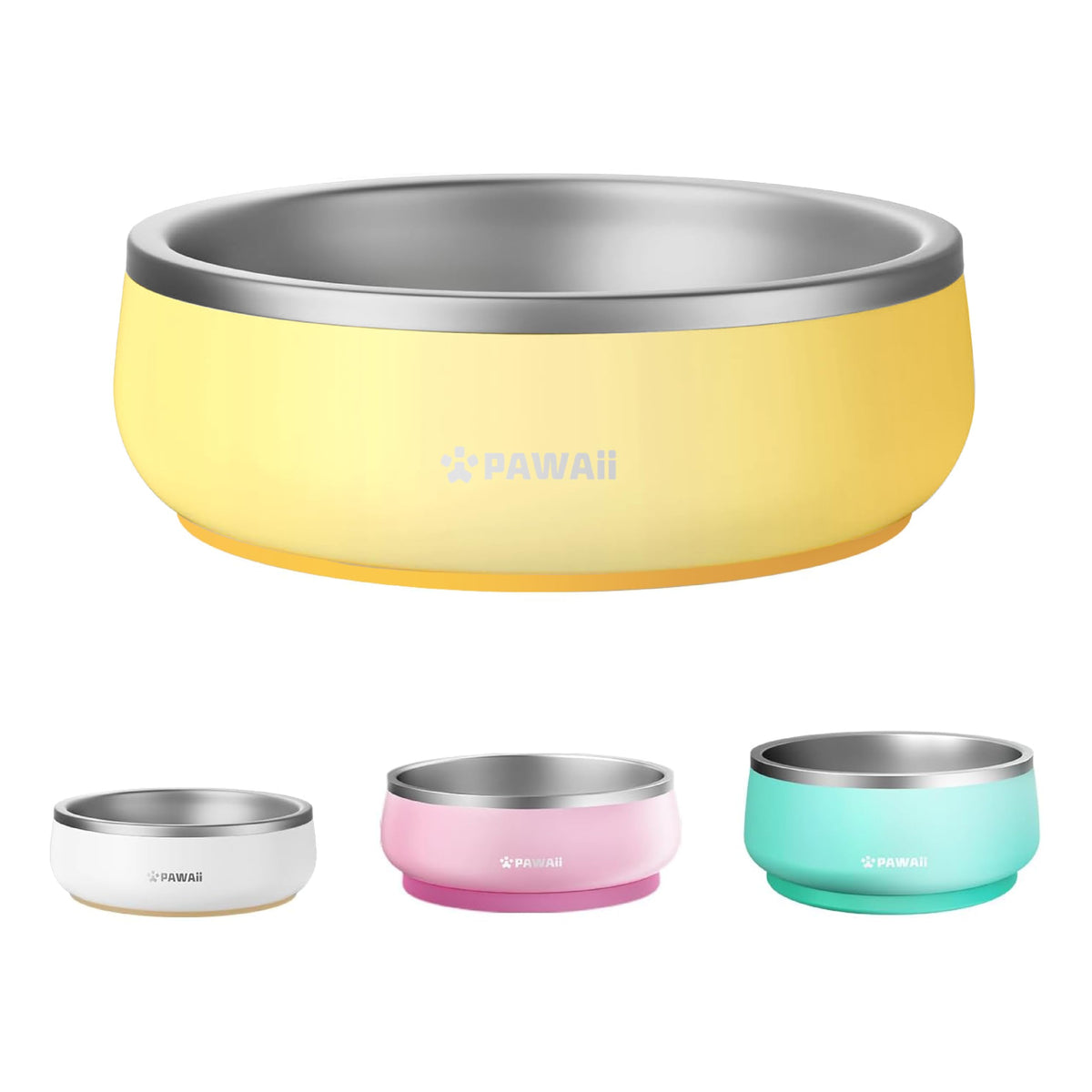 Pawaii small dog bowls 12oz, compact for puppies and kittens.