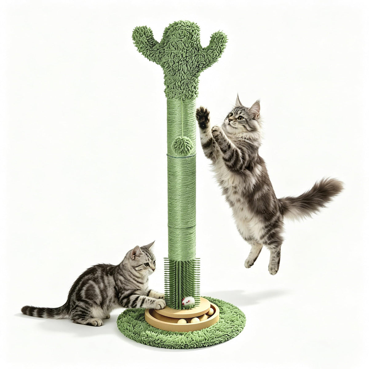 Pawalaya cactus cat scratching post provides sturdy indoor scratching.