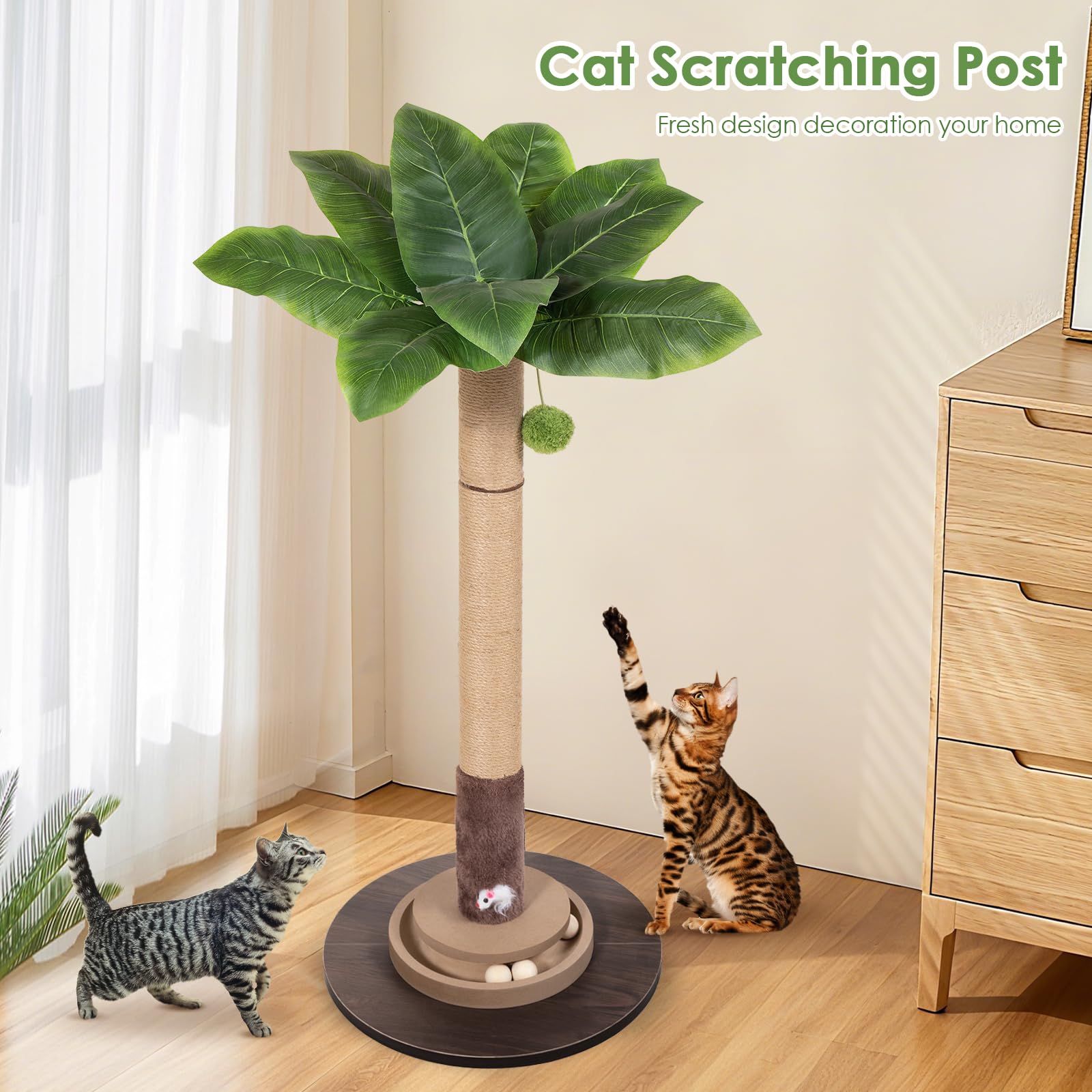 Pawalaya dedicated scratching area helps protect furniture while satisfying instincts.