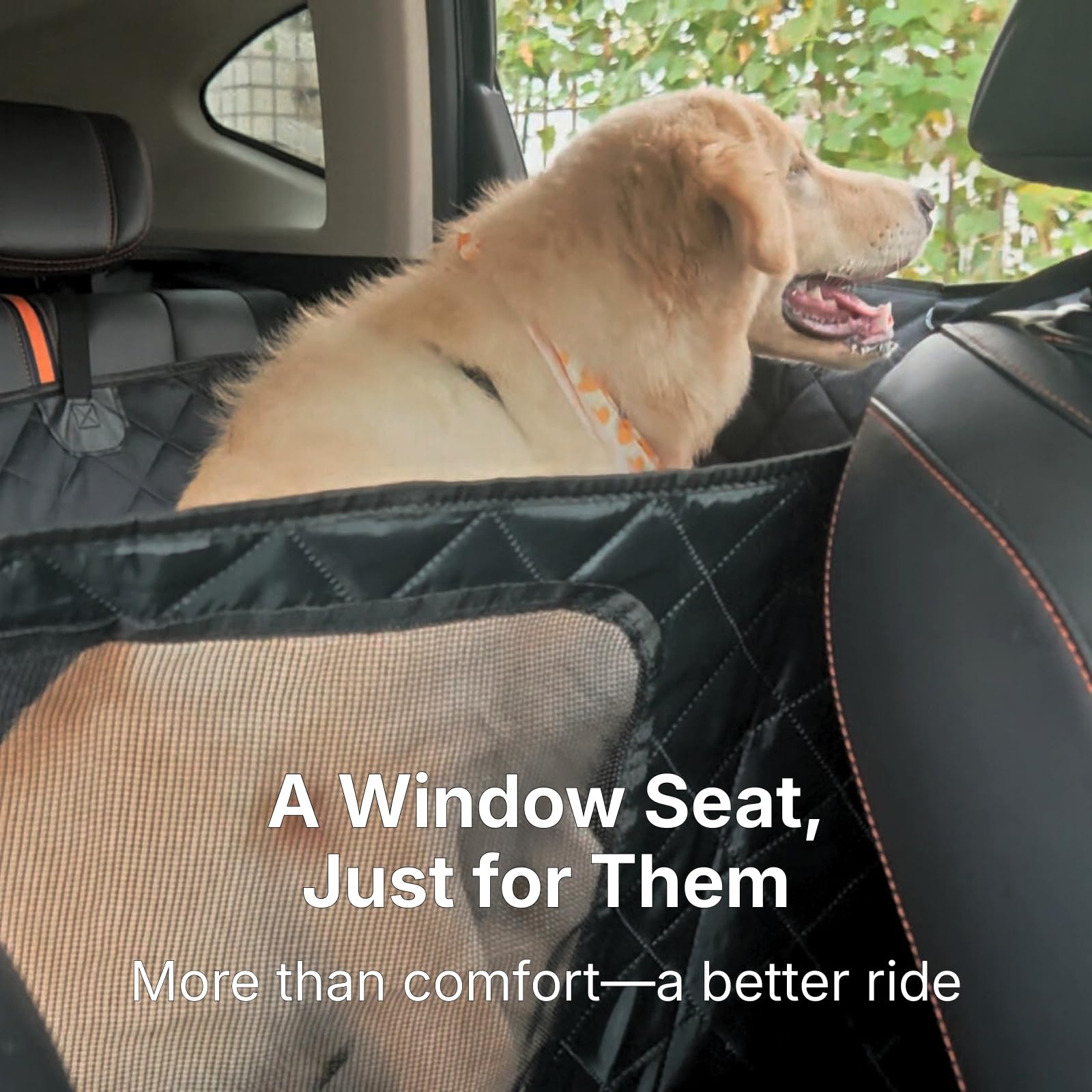 pawander dog car seat cover hammock window seat allows view and calmer rides