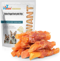 Pawant chicken-wrapped sweet potato treats pack, ideal for training rewards.