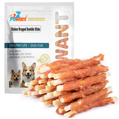 Pawant Dog Chews chicken wrapped rawhide reward to boost training focus