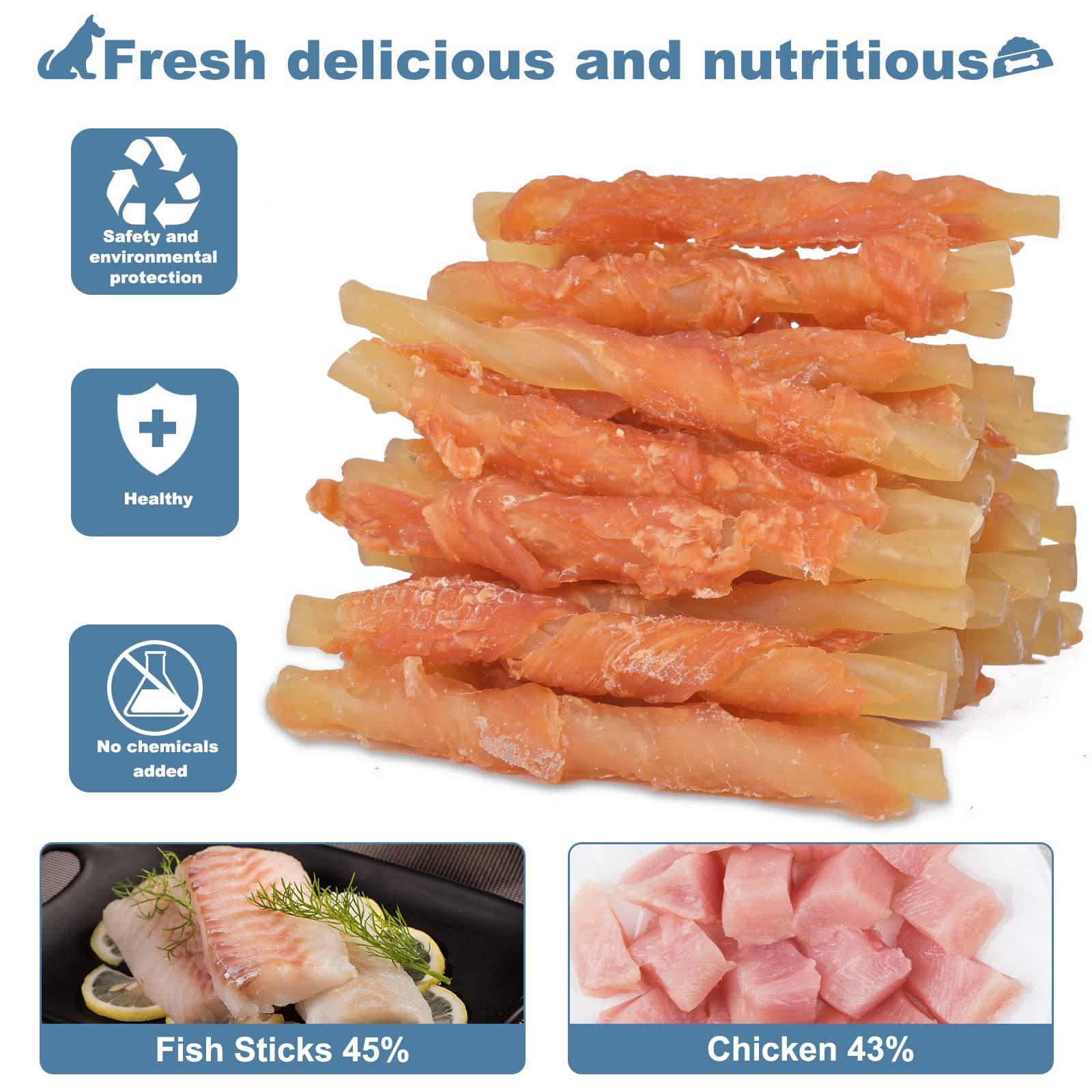 Pawant premium chicken and cod ingredients with safety inspections.
