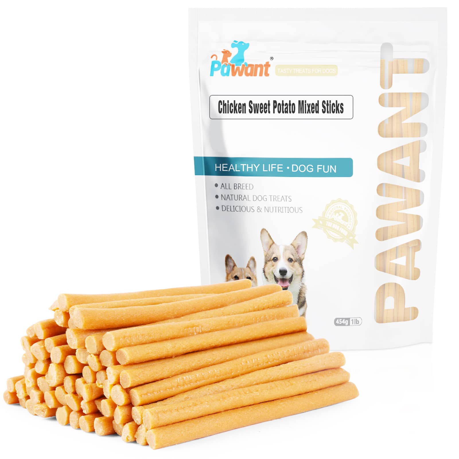 Pawant Soft Dog Treats for puppies, easily digestible formula supports gentle stomach comfort.