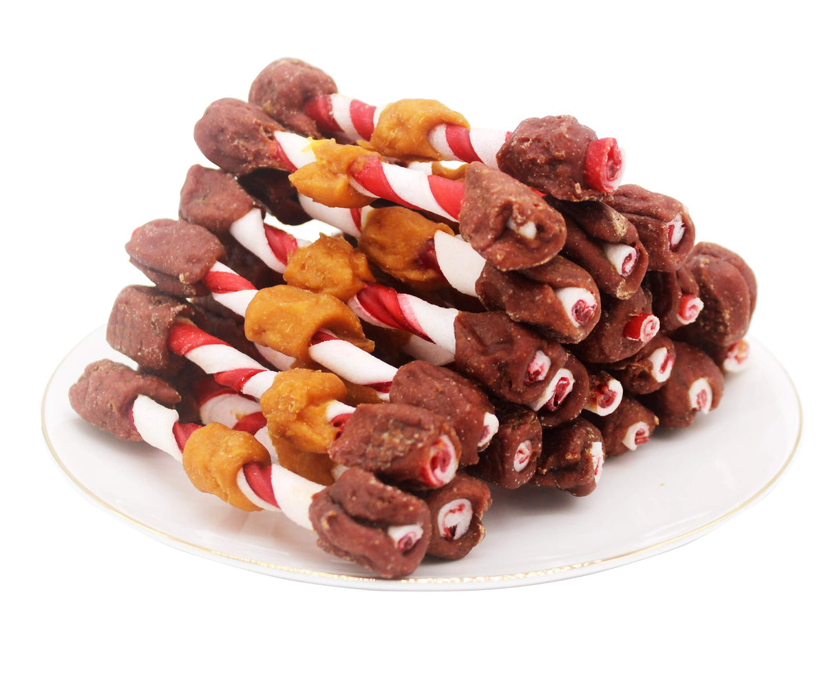 Pawant Triple Flavored Kabobs packaging shows the 1lb bag for training rewards.