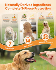 Pawaura Flea & Tick Chews closeup shows soft texture for easy dosing.