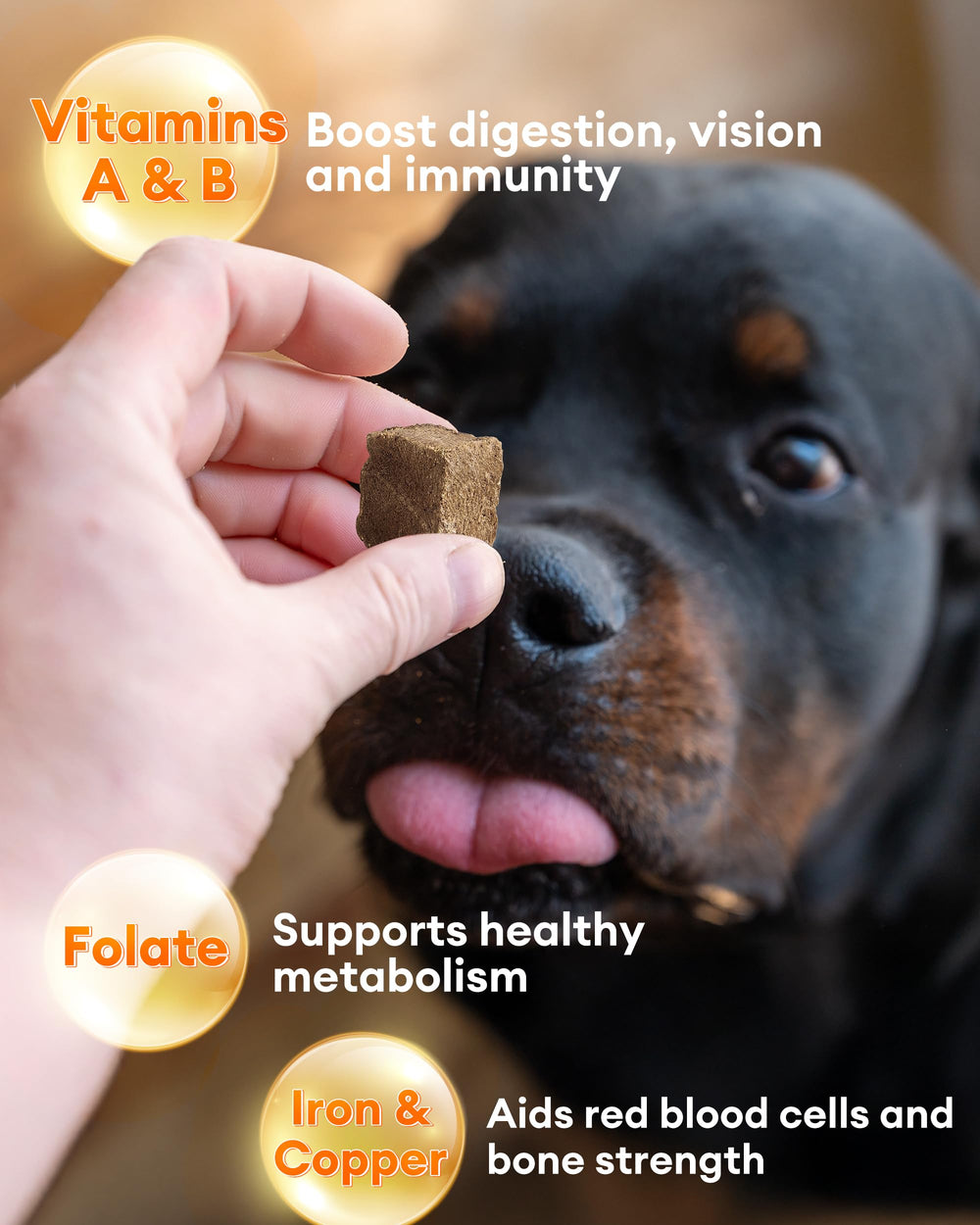 Pawaura grain-free liver treat ideal as meal topper and training reward.