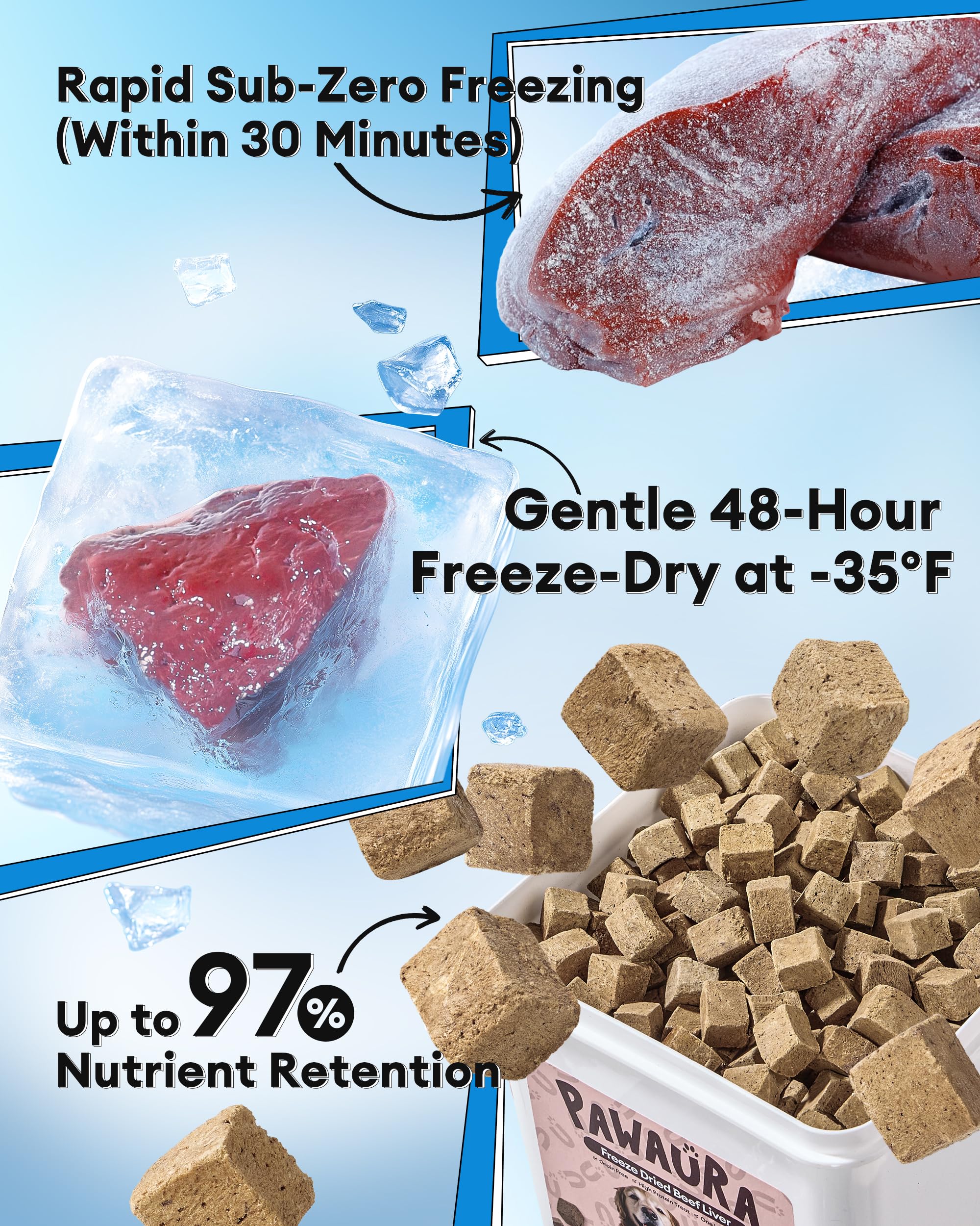 Pawaura high-protein beef liver treat for active pets