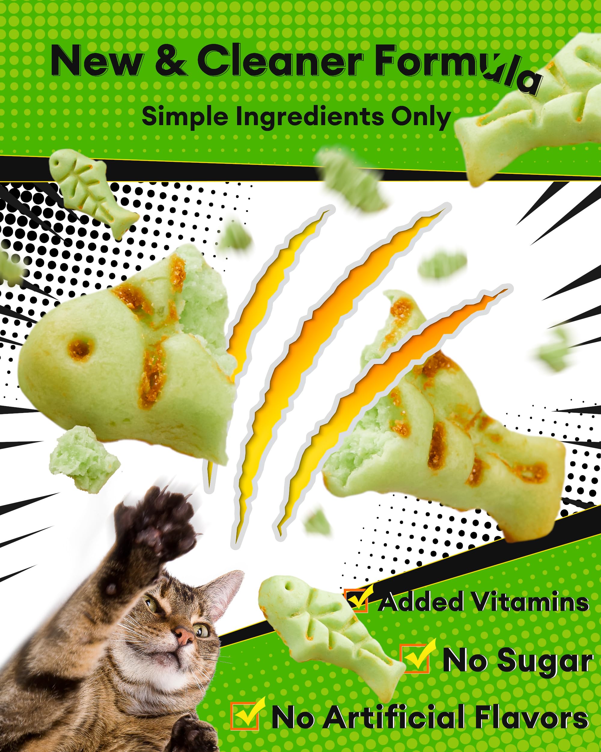 Pawaura low-calorie treats shaped like fish for training.